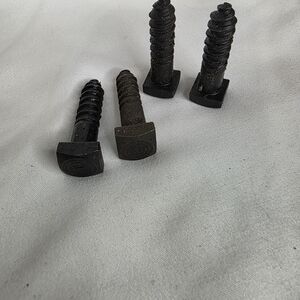 Vintahe Square Head Black Metal Bolts Set Of 10